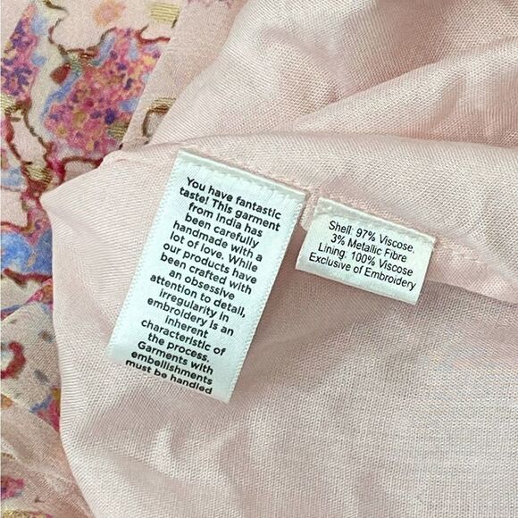 HEMANT & NANDITA Floral Print Button-Front Minidress size S - Picture 10 of 16